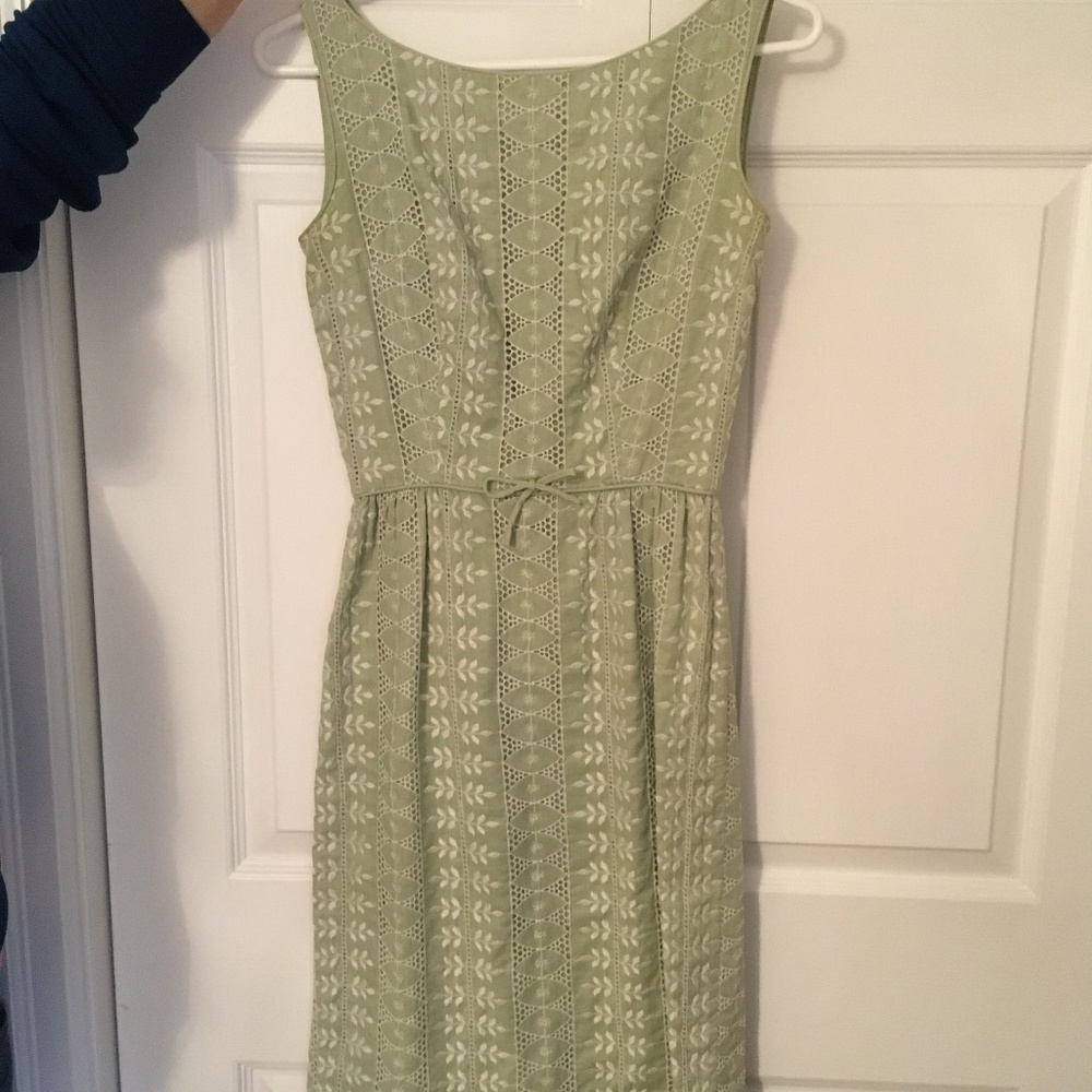 Vintage sage green 60s cocktail dress
